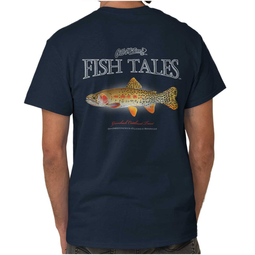 Fish Tales Snaggle Tooth Crappie Fishing Crewneck T Shirt Tee Men or Women