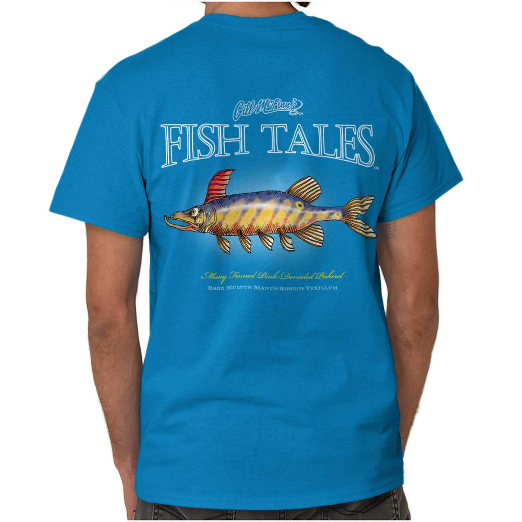 Fish Tales Snaggle Tooth Crappie Fishing Womens or Mens Crewneck T