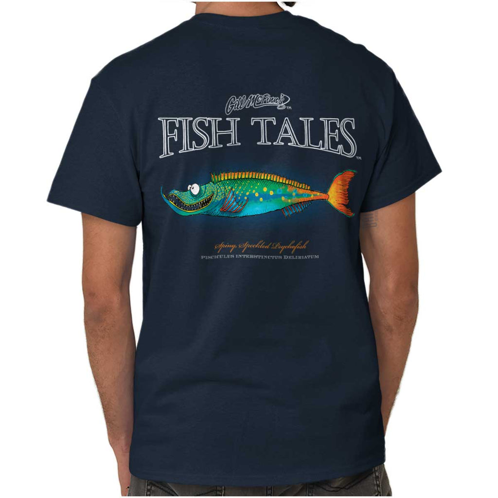 Fish Tales Snaggle Tooth Crappie Fishing Crewneck T Shirt Tee Men